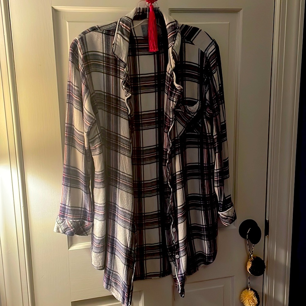 SUPER SOFT! Super cute, rails tunic, shirt, dress, plaid duster M/L 💋